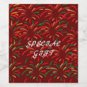 Frohe Weihnachten Weinetikett (Einzelnes Label)