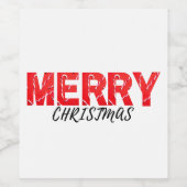 Frohe Weihnachten Weinetikett (Einzelnes Label)