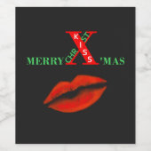 Frohe Weihnachten Weinetikett (Einzelnes Label)