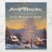 Frohe Weihnachten Weinetikett (Einzelnes Label)