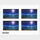 Frohe Weihnachten - weise Männer suchen ihn noch Rechteckiger Aufkleber (Blatt)