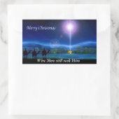 Frohe Weihnachten - weise Männer suchen ihn noch Rechteckiger Aufkleber (Tasche)