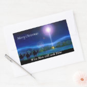 Frohe Weihnachten - weise Männer suchen ihn noch Rechteckiger Aufkleber (Umschlag)