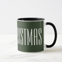 Frohe Weihnachten - weiß auf Jäger grün