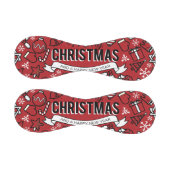 Frohe Weihnachten Weiß und Rot Zeichen Muster Baseball (Paneele)