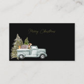 Frohe Weihnachten Weiße Farm LKW Weihnachtsbaumen Visitenkarte (Vorderseite)