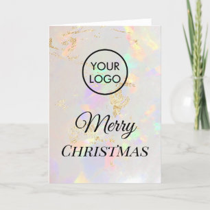 Frohe Weihnachten weiße Opal-Texturkarte Karte