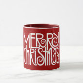 Frohe Weihnachten Weiße Tasse (Zentrum)