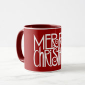 Frohe Weihnachten Weiße Tasse (Vorderseite Links)