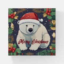 Frohe Weihnachten Weißer Eisbär