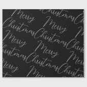 Frohe Weihnachten weißer handgeschriebener Text, s Geschenkpapier (Flach)