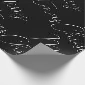 Frohe Weihnachten weißer handgeschriebener Text, s Geschenkpapier (Ecke)