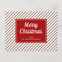 Frohe Weihnachten Weißer Rot Streifen