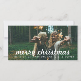 Frohe Weihnachten Weißer Typografie Weihnachtsfest