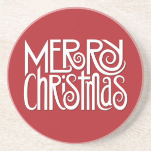 Frohe Weihnachten Weißer Untersetzer
