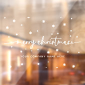 Frohe Weihnachten Weißschneeflocken Business Willk Fensteraufkleber (Blatt 2)