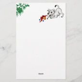 Frohe Weihnachten! Welpe mit Bell und Ball Briefpapier (Rückseite)