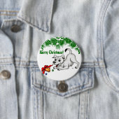 Frohe Weihnachten! Welpe mit Bell und Ball Button (Beispiel)