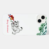 Frohe Weihnachten! Welpe mit Bell und Ball iPhone Hülle (Rückseite (Horizontal))
