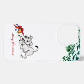 Frohe Weihnachten! Welpe mit Bell und Ball iPhone Hülle (Rückseite (Horizontal))