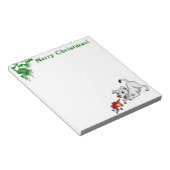 Frohe Weihnachten! Welpe mit Bell und Ball Notizblock (angewinkelt)