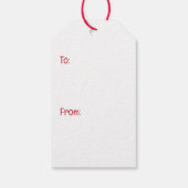 Frohe Weihnachten Welsh Wire Fox Terrier Hunde Geschenkanhänger (Rückseite)