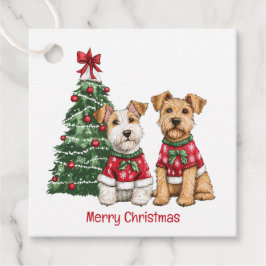 Frohe Weihnachten Welsh Wire Fox Terrier Hunde Geschenkanhänger