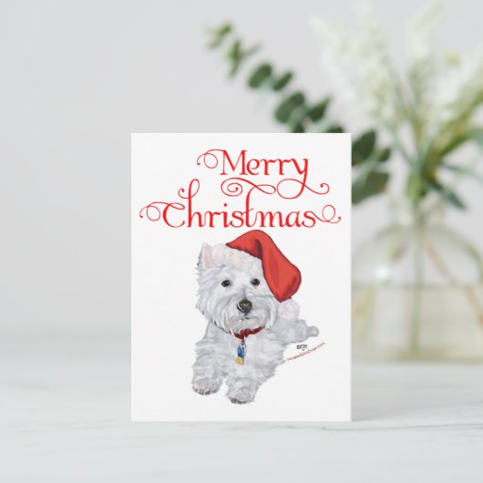 Frohe Weihnachten Westie (Stehend Vorderseite)