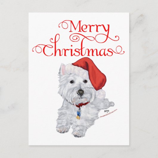 Frohe Weihnachten Westie (Vorderseite)