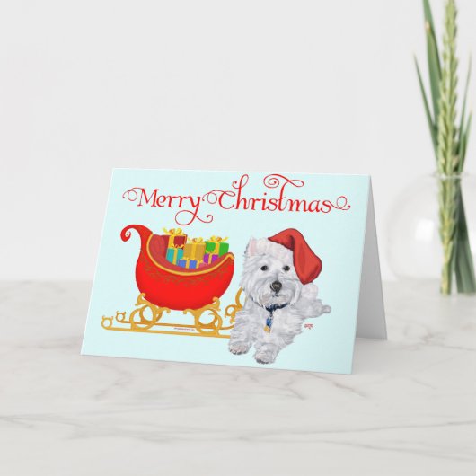Frohe Weihnachten Westie (Vorderseite)