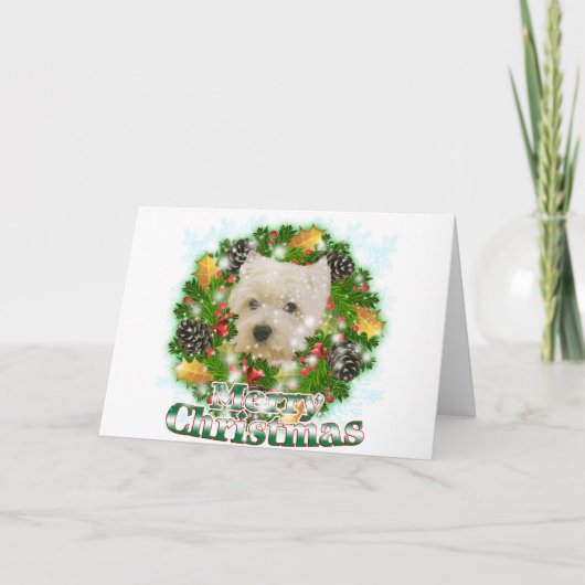 Frohe Weihnachten Westie (Vorderseite)