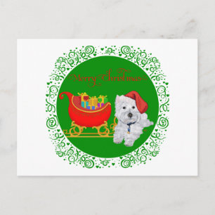 Frohe Weihnachten Westie mit Schlitten