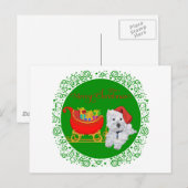 Frohe Weihnachten Westie mit Sleigh (Vorne/Hinten)