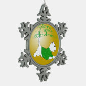 Frohe Weihnachten Westie Ornament (Links)