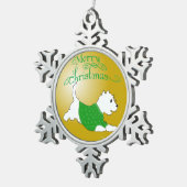 Frohe Weihnachten Westie Ornament (Rechts)
