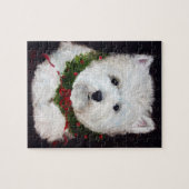 Frohe Weihnachten Westie Puzzle (Horizontal)