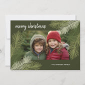 Frohe Weihnachten - Whimsica Branches Modernes Fot (Vorderseite)