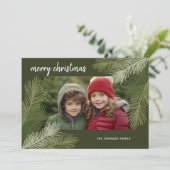 Frohe Weihnachten - Whimsica Branches Modernes Fot (Stehend Vorderseite)