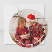 Frohe Weihnachten Whimsical Funny Smiley Foto (Rückseite)