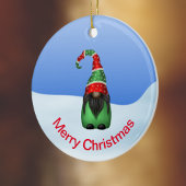 Frohe Weihnachten Whimsical Gnome Keramik Ornament