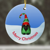 Frohe Weihnachten Whimsical Gnome Keramik Ornament
