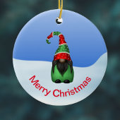 Frohe Weihnachten Whimsical Gnome Keramik Ornament