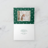 Frohe Weihnachten Whimsical Green Script Foto (Innenseite)