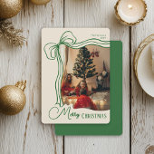 Frohe Weihnachten Whimsical Hand Drawn Bow Foto