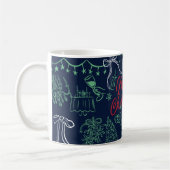 Frohe Weihnachten Whimsical Kaffeetasse (Links)
