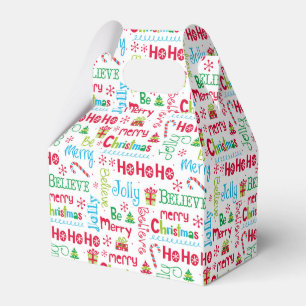 Frohe Weihnachten Whimsical Modern Jolly Typografi Geschenkschachtel
