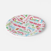 Frohe Weihnachten Whimsical Modern Jolly Typografi Pappteller (Schrägansicht)