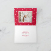 Frohe Weihnachten Whimsical Red Script Foto (Innenseite)