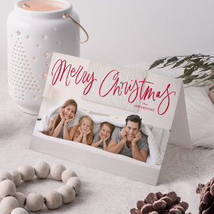 Frohe Weihnachten Whimsical Red Script Foto