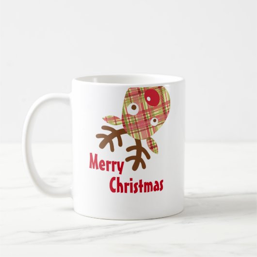 Frohe Weihnachten Whimsical Rentier Kaffeetasse (Links)